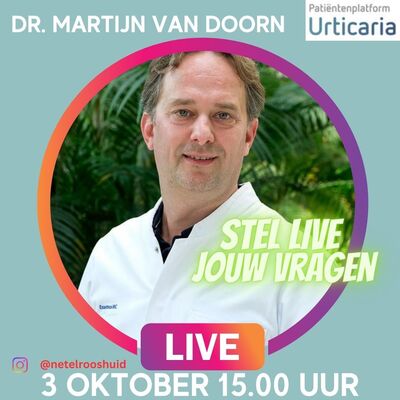 Wereldnetelroosdag Insta Live met Dr. Martijn van Doorn