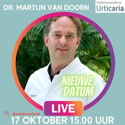 Nieuwe datum insta live met Dr. Martijn van Doorn